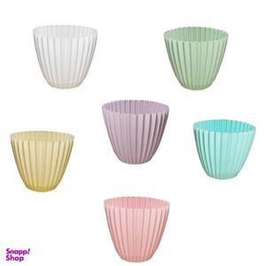 گلدان دانیال پلاستیک مدل P6-604 بسته 6 عددی
