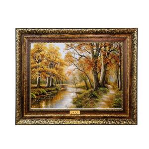 تابلو فرش ماشینی نقش نگار رضوی طرح منظره کد 1733KH