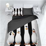 سرویس خواب یاپراک مدل پنگوئن های ماداگاسکار یکنفره 4 تکه
