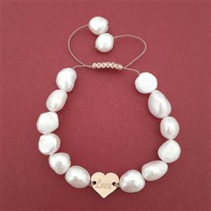 دستبند طلا 18 عیار زنانه الماسین اذر طرح قلب مدل GHLOVE01 