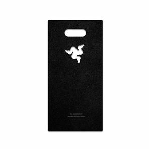 برچسب پوششی ماهوت مدل Black Chamois Leather مناسب برای گوشی موبایل ریزر Phone 2 MAHOOT Cover Sticker for Razer 