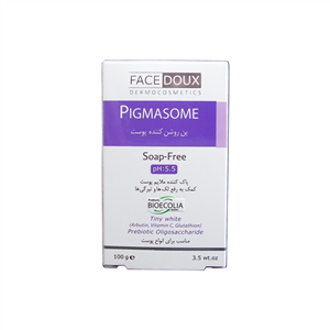 پن روشن ‎کننده پیگمازوم فیس دوکس مناسب برای انواع پوست 100 گرم Facedoux Pigmasome Lightening Syndet Bar 100g