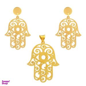 نیم ست طلا 18 عیار زنانه دُرج مدل DS21