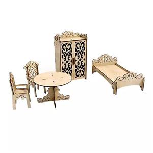 ماکت دکوری مدل لوازم اتاق خواب کد 1400-52 مجموعه 5 عددی