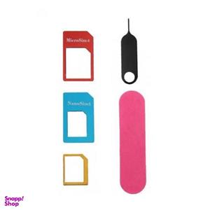 تبدیل سیم کارت های نانو و میکرو به استاندارد مدل SFP-16 مجموعه 4 عددی به همراه سوزن سیم کارت