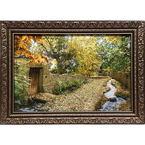 تابلو فرش دستباف مدل کوچه باغ پاییزی