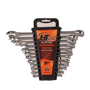 مجموعه ۱۲ عددی آچار یکسر تخت یکسر رینگی اچ تی مدل HT0-252