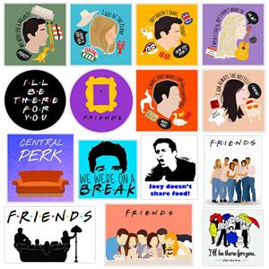 استیکر لپ تاپ ماسا دیزاین طرح سریال فرند friends کد V007 مجموعه 15 عددی