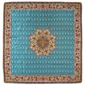 رومیزی ترمه ابریشمی عدل کشمیر مدل گل فرنگ s1