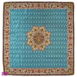 رومیزی ترمه ابریشمی عدل کشمیر مدل گل فرنگ s1