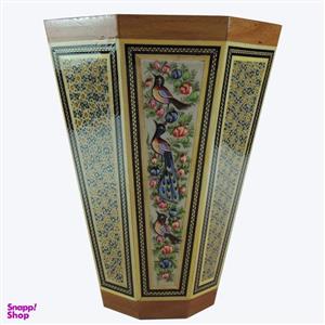 سطل خاتم کاری طرح گل و مرغ کد 687 