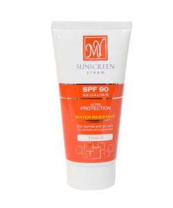 کرم ضد آفتاب SPF90 رنگی و ضد آب مای - پوست های نرمال تا خشک (MY Sunscreen Cream SPF90 Water Resistant Tinted)