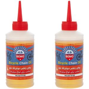 روغن زنجیر دوچرخه بمو مدل B100 حجم 80 میلی لیتر بسته 2 عددی