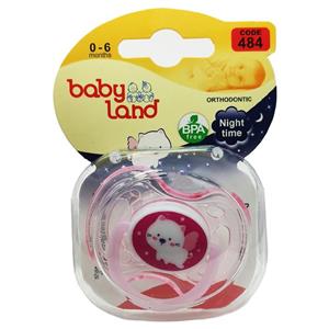 پستانک ارتودنسی شب تاب بیبی لند کد 484 مناسب نوزادان از بدو تولد تا 6 ماهگی Baby Land 484 Pacifier Size 1