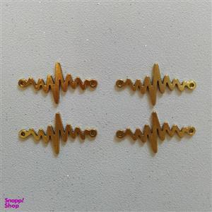 پلاک دستبند طرح ضربان کد HN1541 بسته 4 عددی