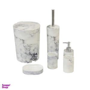 ست سرویس بهداشتی 6 تکه لیمون طرح ماربل  مدل AT101