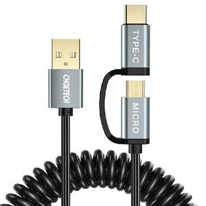 کابل تبدیل USB به microUSB / USB-C چویتک مدلXAC_0012 طول 1.2متر 