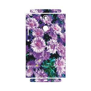 برچسب پوششی ماهوت مدل Purple-Flower-FullSkin  مناسب برای گوشی موبایل سونی Xperia XA2 