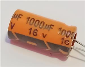 خازن الکترولیت 1000 میکرو فاراد کد 16v بسته 10 عددی