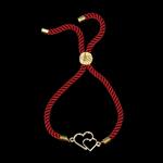 دستبند طلا 18 عیار زنانه آمانژ مدل قلب کد D9556