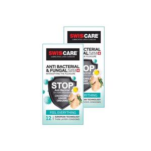 کاندوم سوئیس کر مدل Anti Bacterial مجموعه 2 عددی