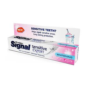 خمیر دندان سیگنال سری Sensetive Expert مدل Whitening حجم 100 میلی لیتر Signal Toothpaste 100ml 