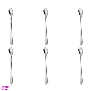 قاشق شربت خوری ناب استیل مدل امپریال بسته 6 عددی