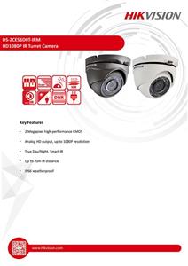 دوربین مدار بسته هایک ویژن مدل DS-2CE56D0T-IRM Hikvision DS-2CE56D0T-IRM HD1080P IR Turret Camera