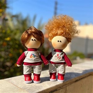 ست هدیه عروسک طرح دختر و پسر روسى مدل اسپرت