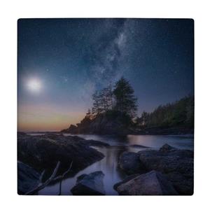 کاشی کارنیلا طرح کهکشان و منظره کوهستانی کد wk4560