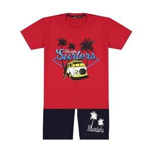 ست تی شرت و شلوارک پسرانه خرس کوچولو مدل 2011190-72