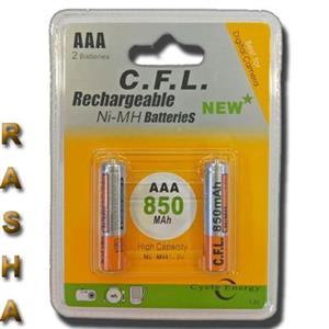 باتری نیم قلمی قابل شارژ دیجیتال سی اف ال کد 850 بسته دو عددی