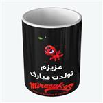 ماگ طرح تولدت مبارک مرینت و آدرین میراکلس M0133