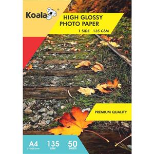 کاغذ چاپ عکس گلاسه کوالا مدل K135 سایز A4 بسته 50 عددی
