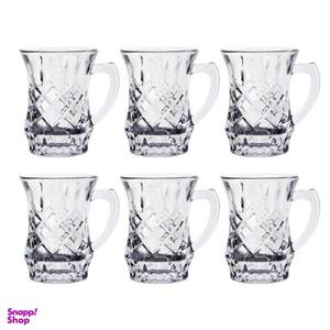 فنجان زنگان گلس مدل Roma 1402 بسته 6 عددی