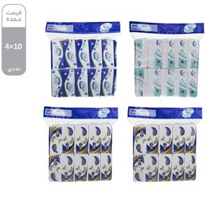 دستمال کاغذی 100 برگ زیبا کد 08 بسته 4 عددی