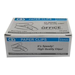 گیره کاغذ سی بی اس مدل JM133 بسته 100 عددی
