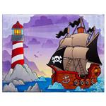 فرش ماشینی جانگل مدل Pirate Ship کد 3D-2070