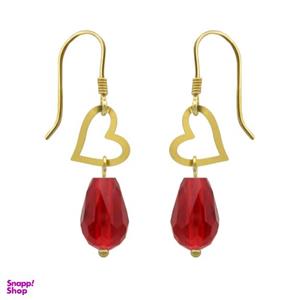گوشواره طلا 18 عیار زنانه مانچو طرح قلب کد efgs012 