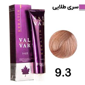 رنگ مو وال وار سری طلایی شماره 9.3 حجم 120 میلی لیتر رنگ بلوند طلایی خیلی روشن