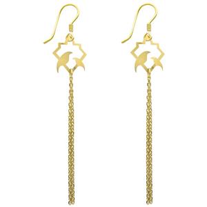 گوشواره طلا 18 عیار زنانه مانچو مدل مرغ آمین کد efgs019 
