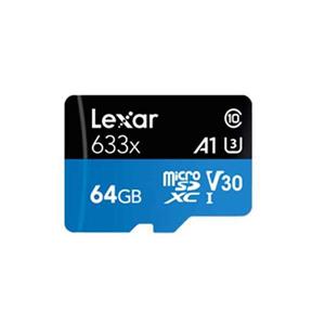 کارت حافظه‌ microSDXC لکسار مدل 633X کلاس 10 استاندارد UHS-I U3 سرعت ظرفیت 64گیگابایت 