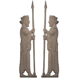 مجسمه تندیس و پیکره شهریار مدل سرباز هخامنشی کنسول کد MO1520 بسته 2 عددی