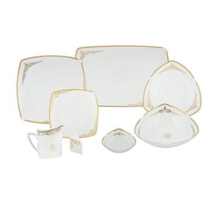 سرویس غذاخوری 30 پارچه چینی پردیس کاشان سری پاریس مدل دنیا کد Z190