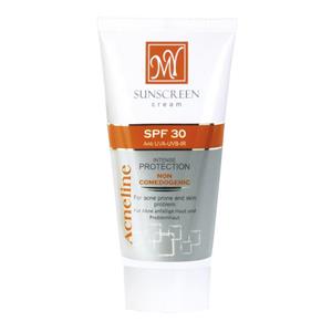 کرم ضد آفتاب SPF30 آکنه لاین فاقد چربی  مناسب پوست‎های چرب و جوشدار 50 میلی لیتر مای  My Sunscreen Cream SPF30 Oil Free Acne Line For Oil And Acne Prone Skins 50 ml