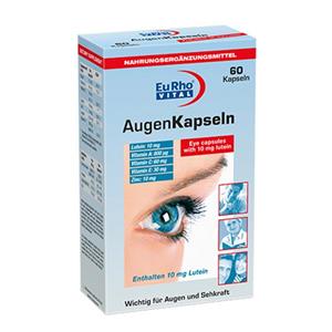 کپسول چشم اوژن (لوتئین 10میلی‎گرم) یوروویتال 60 عددی EuRho Vital Augen Eye Capsule 10mg 60Cap