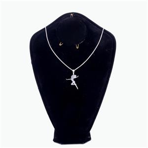 گردنبند نقره زنانه مدل بالرین 