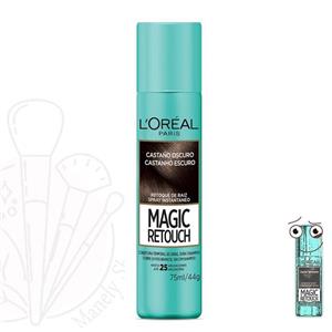 اسپری کانسیلر مو لورآل سری Magic Retouch مدل Dark Brown حجم 75 میلی لیتر