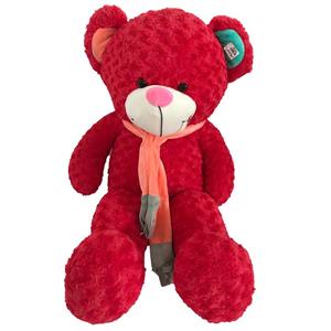 عروسک طرح خرس پارچه رزی مدل 15756 ارتفاع 120 سانتی متر