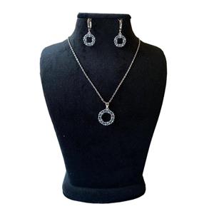 نیم ست زنانه زد جی جولری مدل دایره نگین